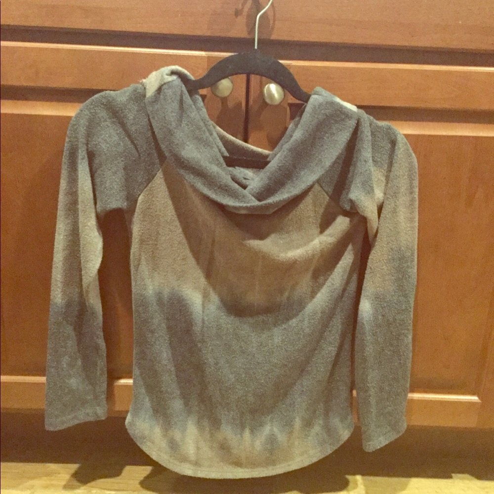 Soft cowl neck sweater with leggings